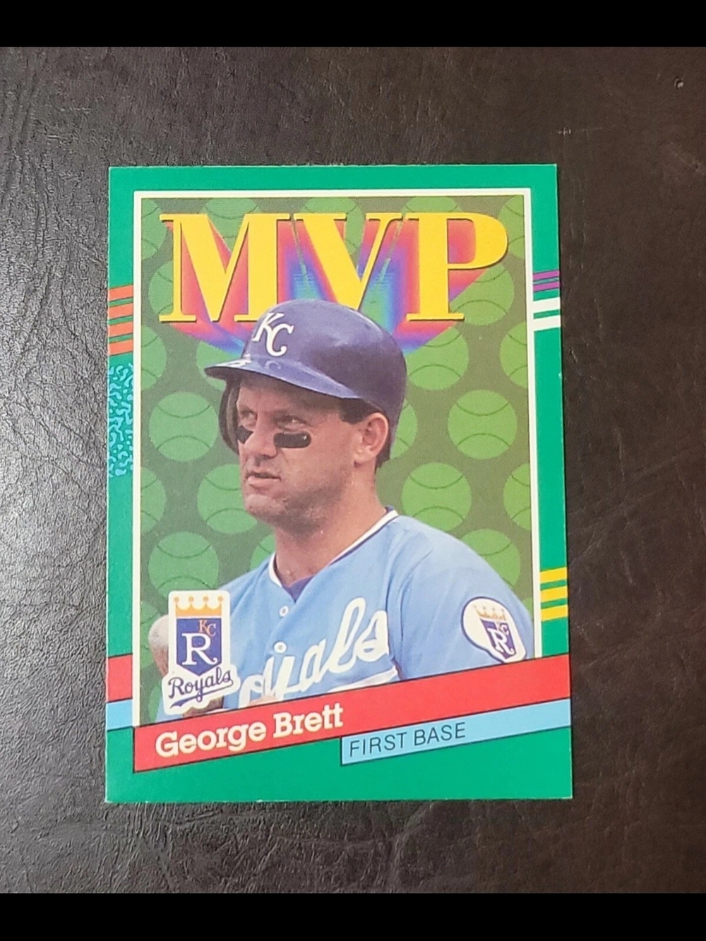 George Brett MVP Baseball Card - Royals - Blue & Green